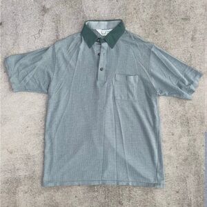Vintage Palmland Club Polo Shirt Green Collar Mens Large